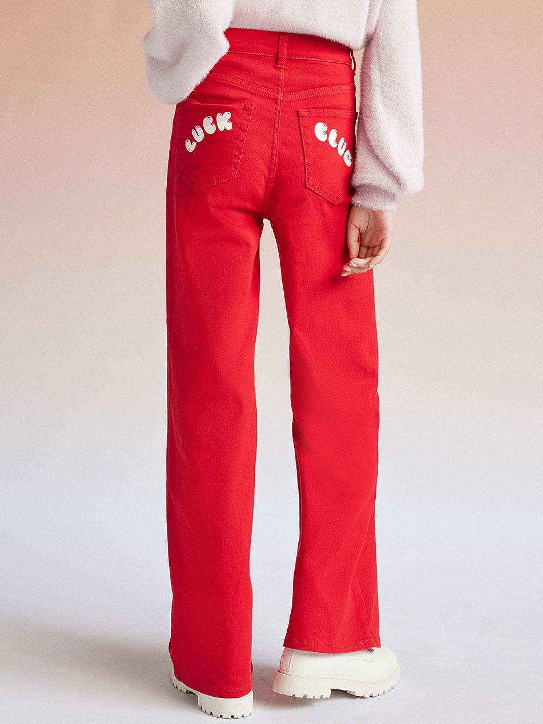 h&m women printed twill trousers