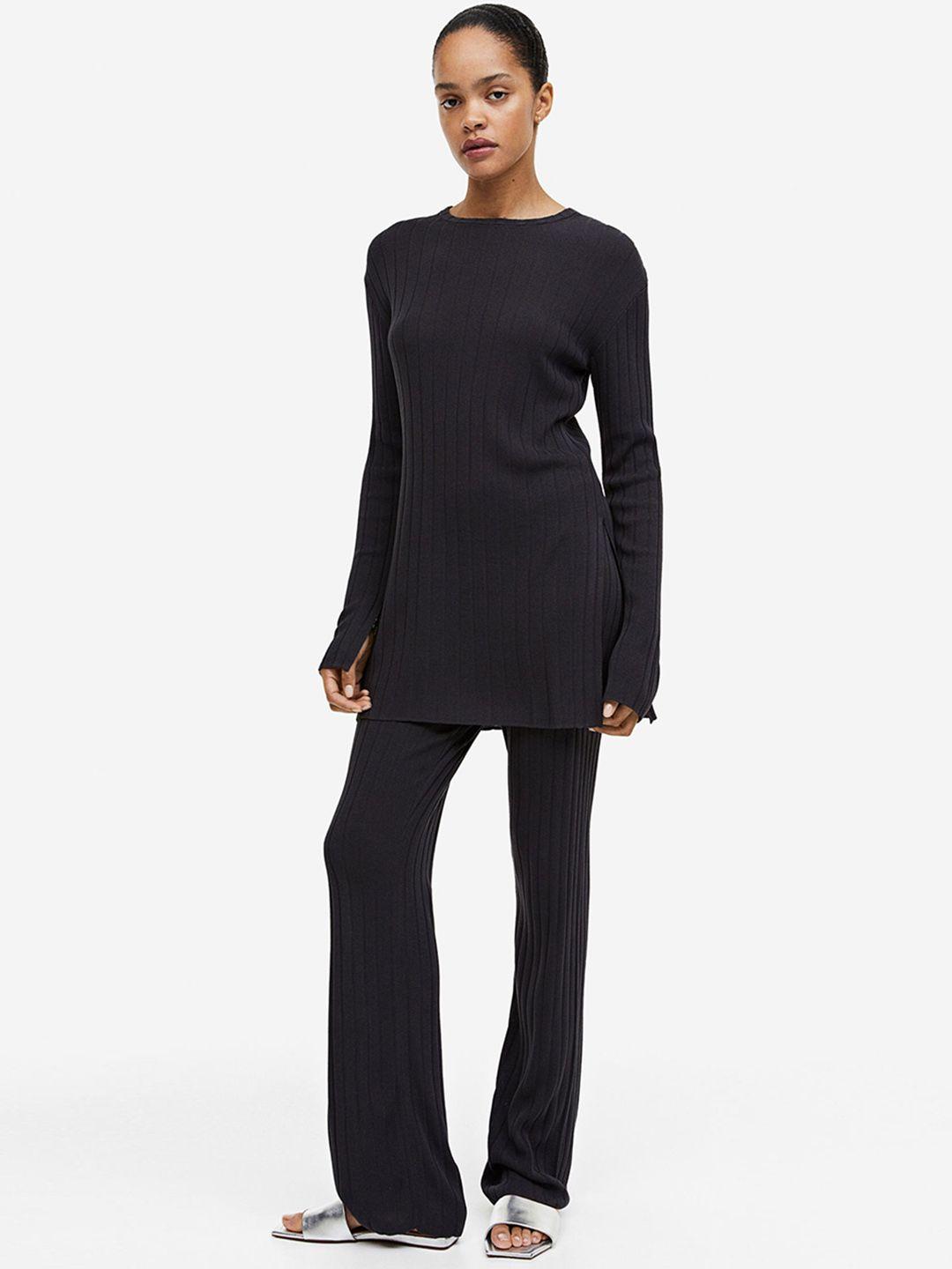 h&m women rib-knit trousers