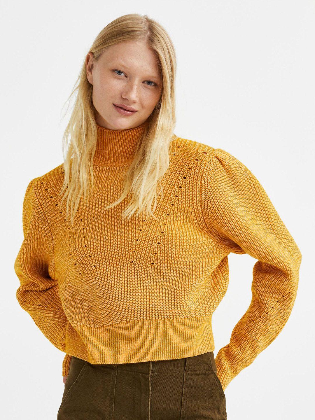 h&m women rib-knit turtleneck jumper