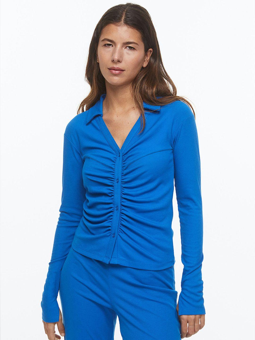 h&m women ribbed jersey top