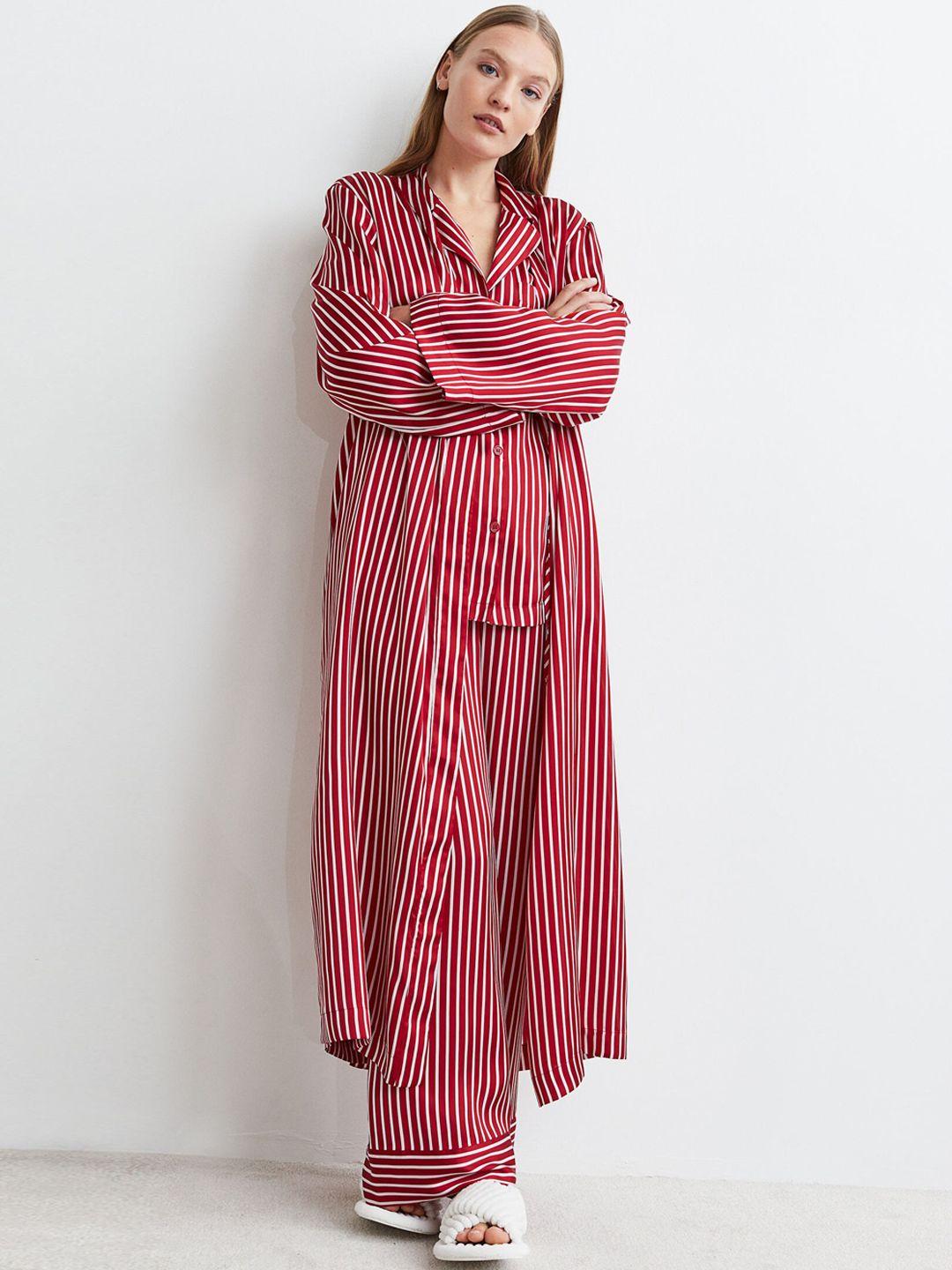 h&m women satin dressing gown