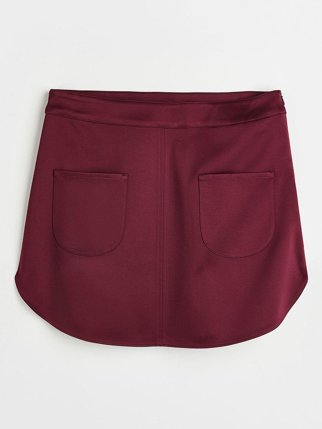 h&m women satin skirt