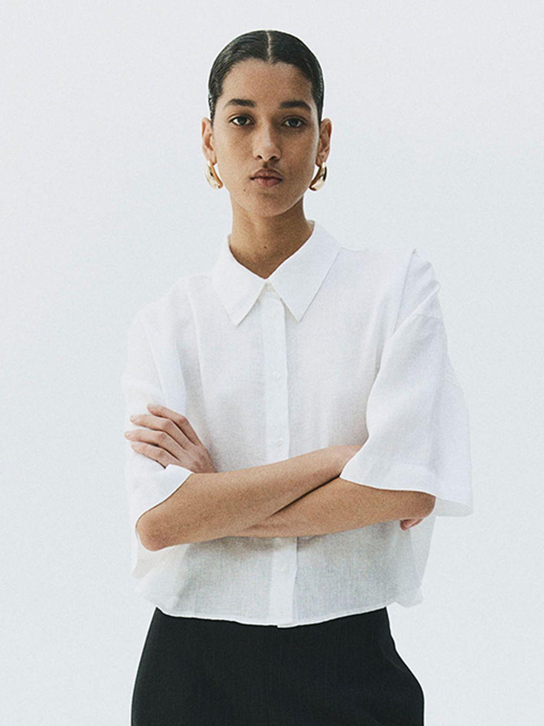 h&m women short-sleeved shirt