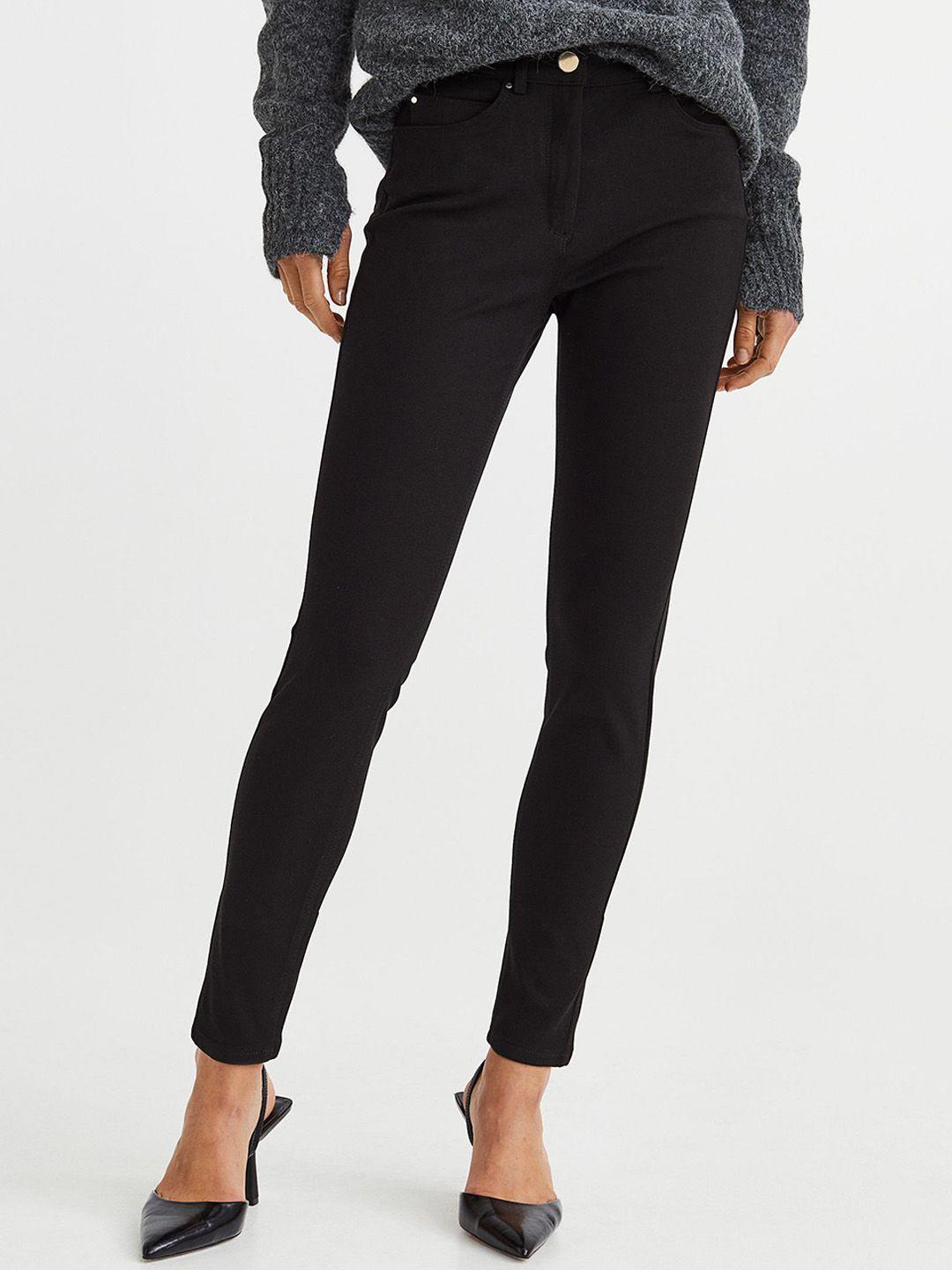 h&m women slim fit twill trousers