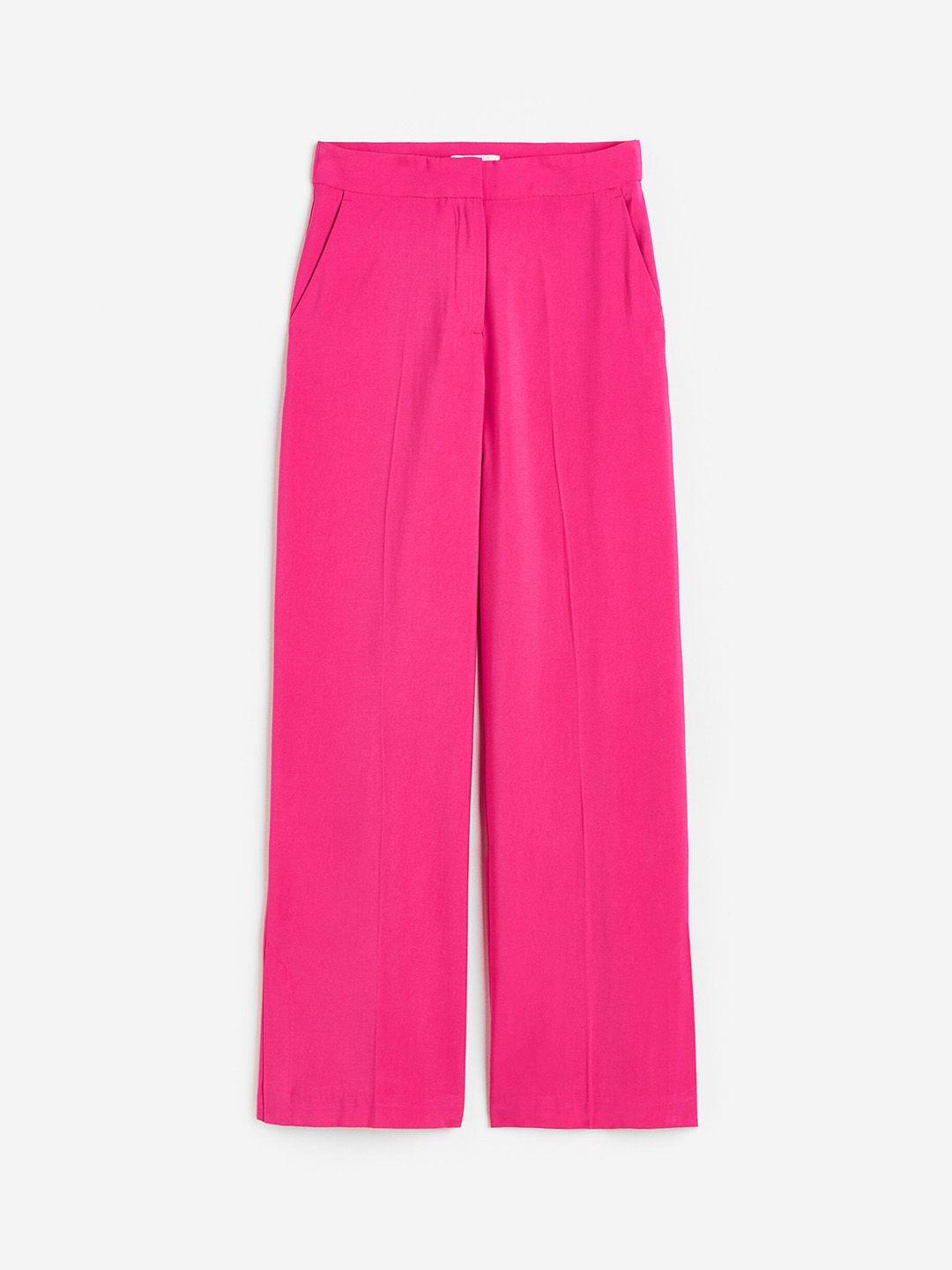 h&m women slit-hem trousers