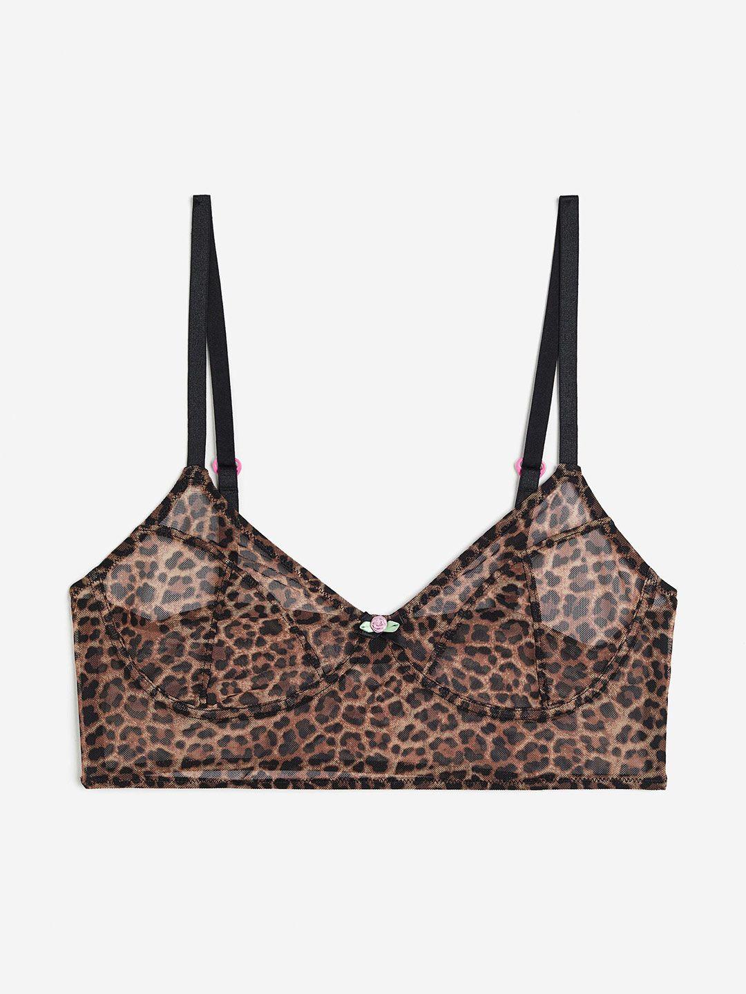 h&m women soft mesh bra