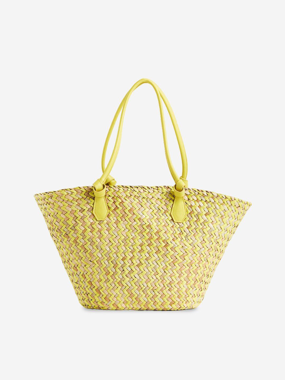 h&m women straw shopper