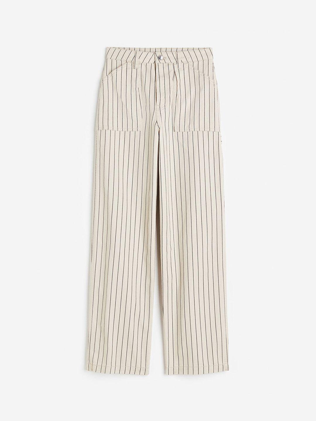 h&m women twill cargo trousers