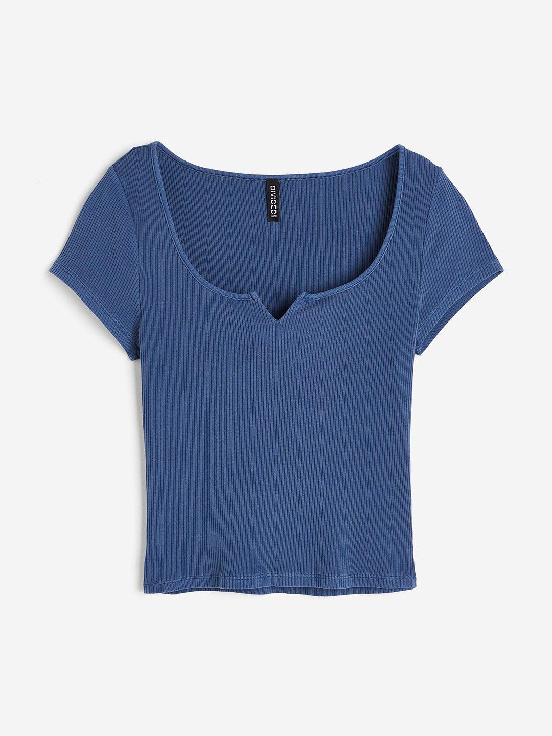 h&m women washed-look ribbed top