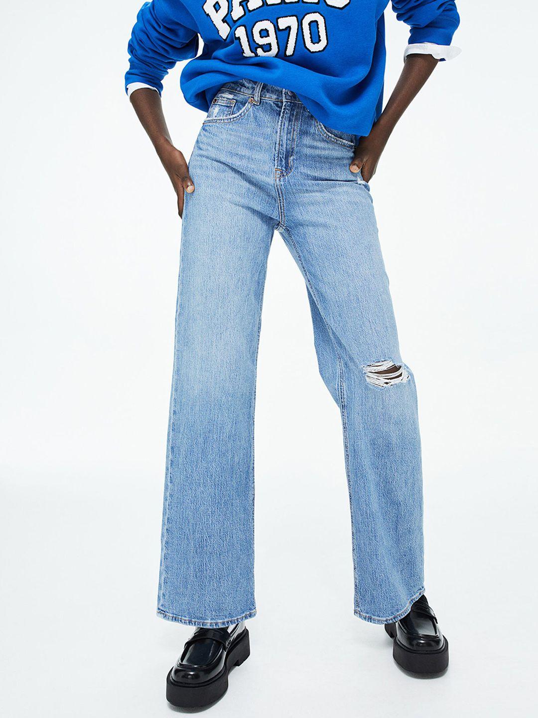 h&m women wide high jeans