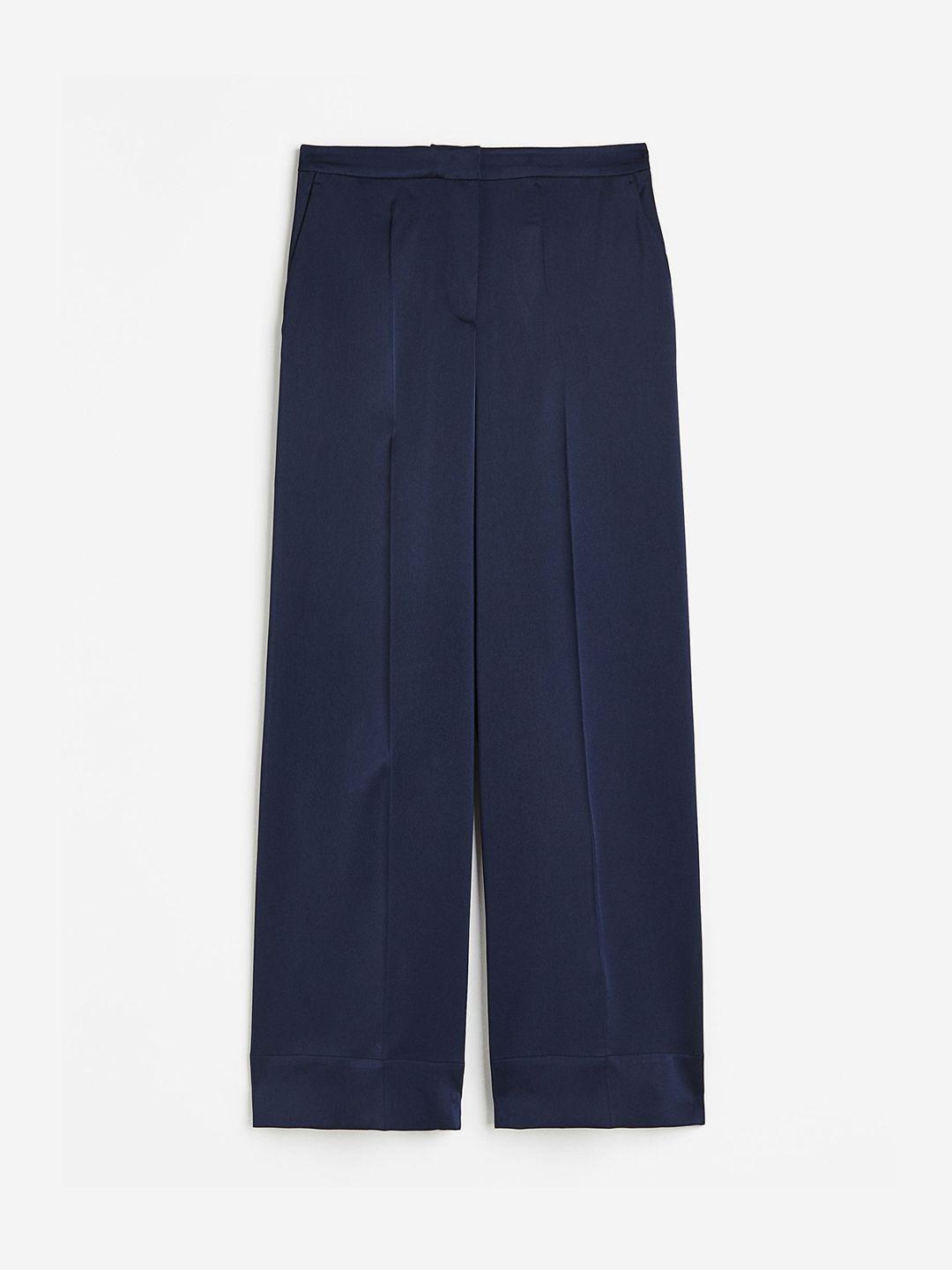 h&m women wide satin trousers