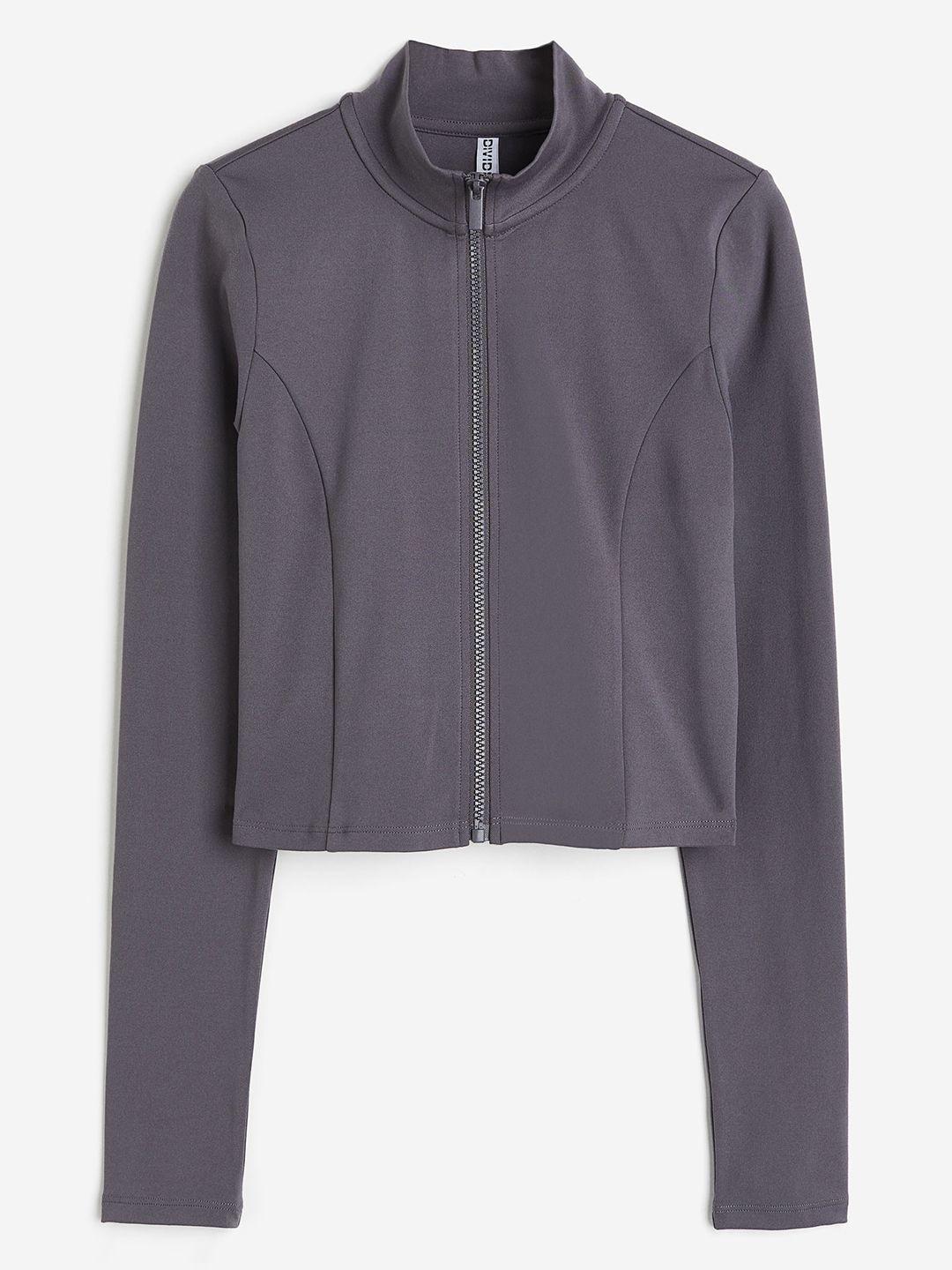 h&m women zip-through top