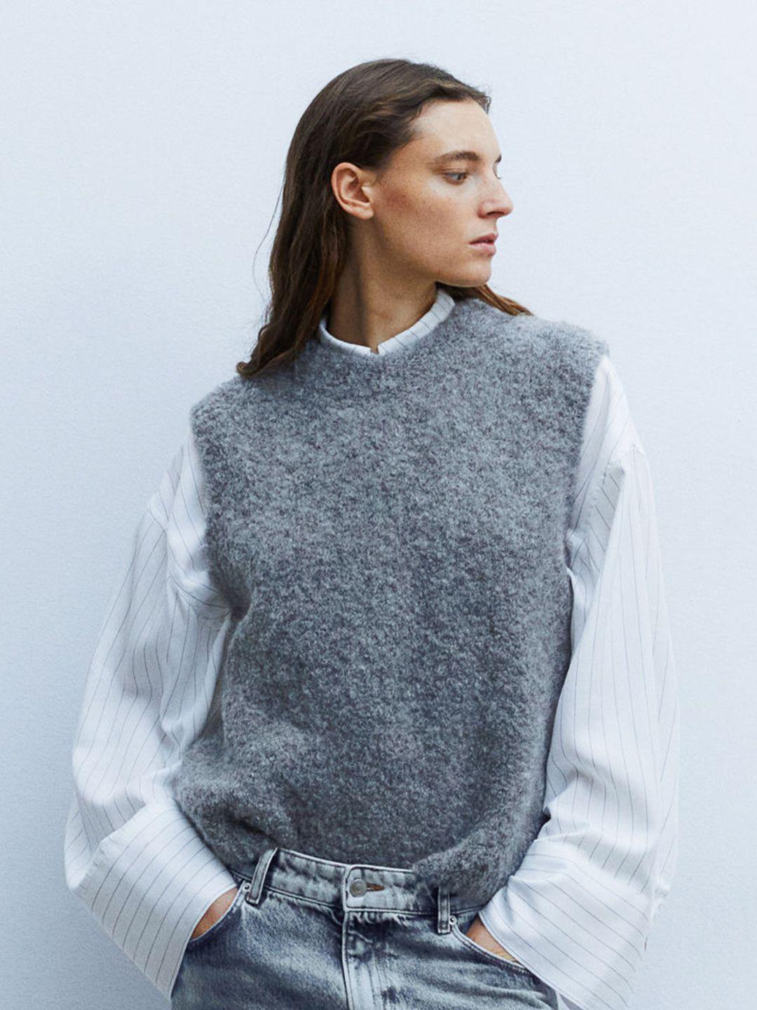 h&m wool-blend sweater vest