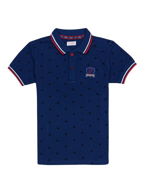 h by hamleys boys blue printed polo t-shirt