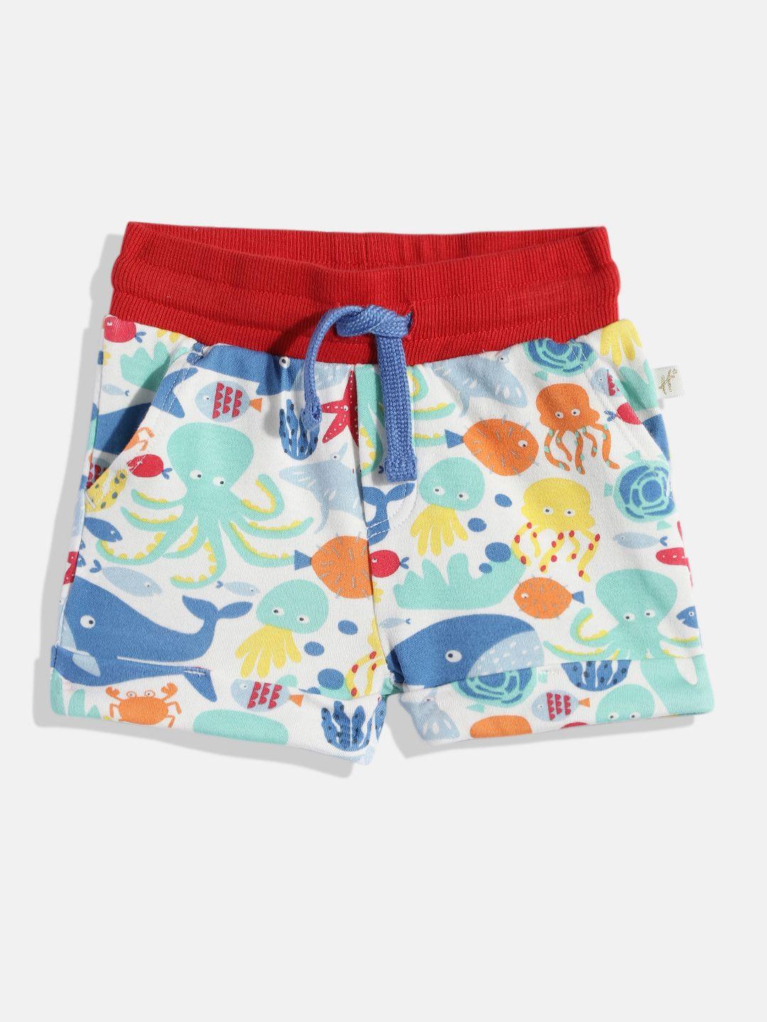 h by hamleys boys multicoloured animal printed high-rise shorts