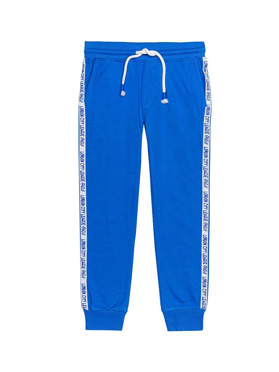 h by hamleys boys side striped with printed details snug-fit pure cotton joggers