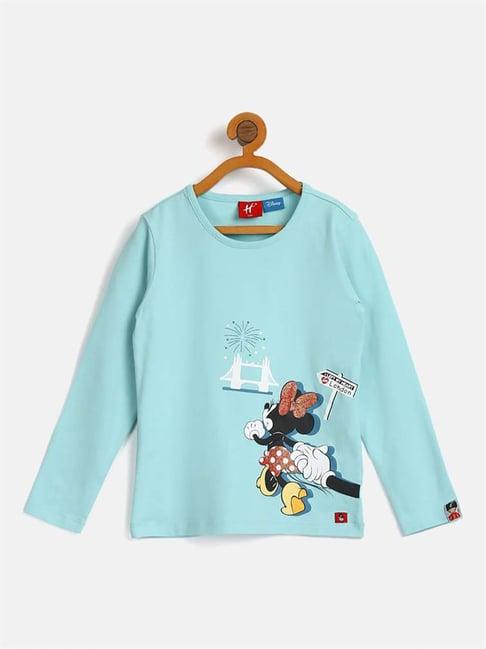 h by hamleys girls mint printed full sleeves t-shirt