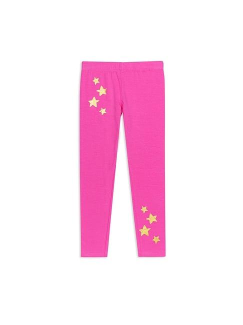 h by hamleys girls pink printed leggings