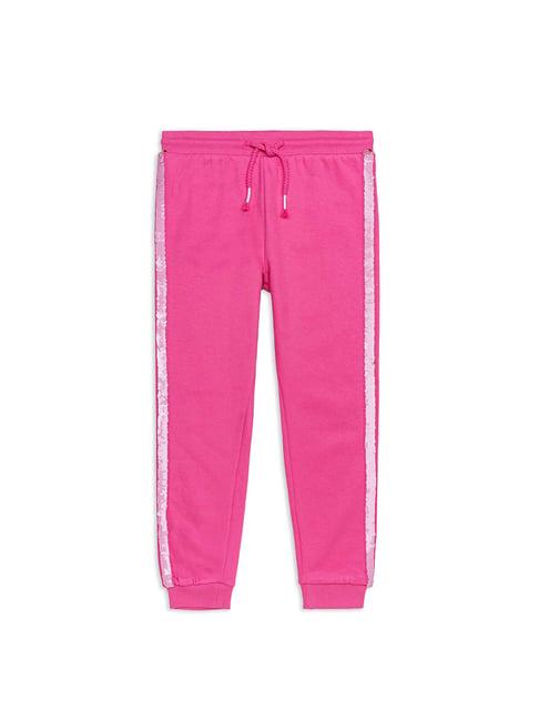 h by hamleys girls pink solid joggers