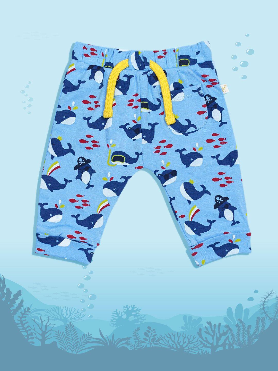 h by hamleys infant boys blue whale knitted regular fit pure cotton joggers