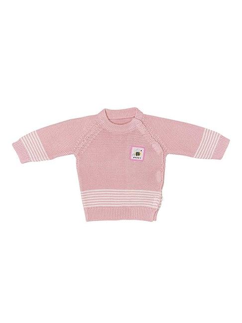 h by hamleys infants boys dusty pink striped full sleeves cardigan