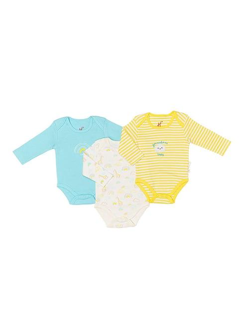h by hamleys infants boys multicolor printed full sleeves bodysuit (pack of 3)