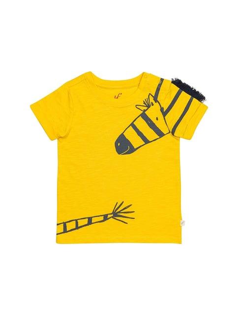 h by hamleys infants boys yellow printed t-shirt