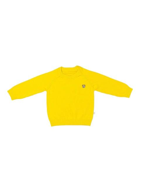 h by hamleys infants boys yellow solid full sleeves sweater