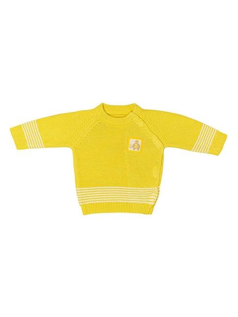 h by hamleys infants boys yellow striped full sleeves cardigan