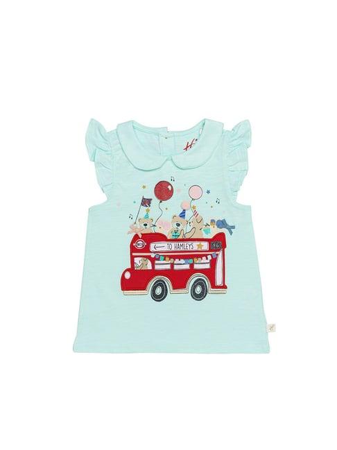 h by hamleys infants girls mint printed top