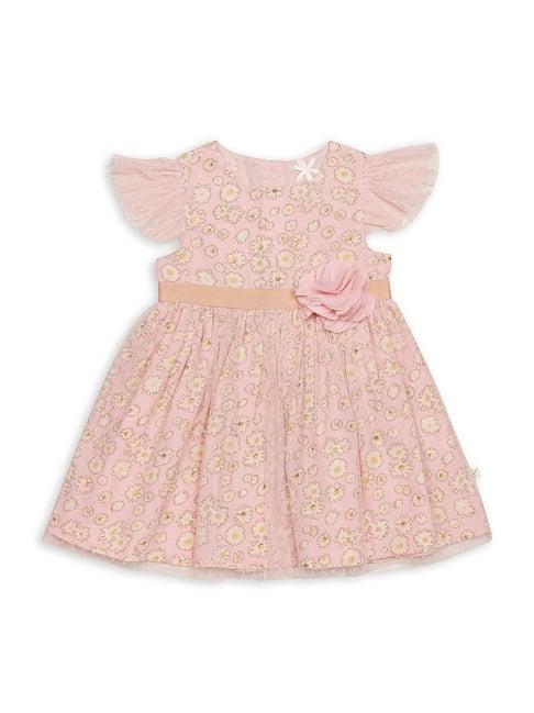 h by hamleys infants girls pink printed a line dress