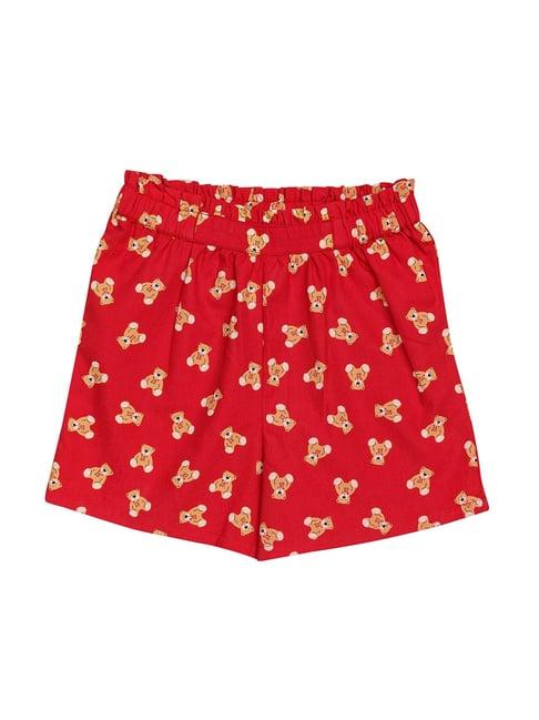 h by hamleys infants girls red printed shorts