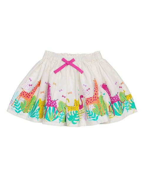 h by hamleys infants girls white printed a line skirt