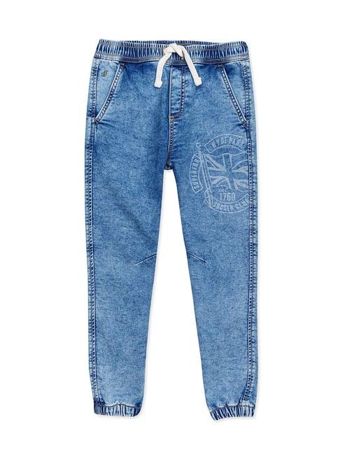 h by hamleys kids blue printed jeans