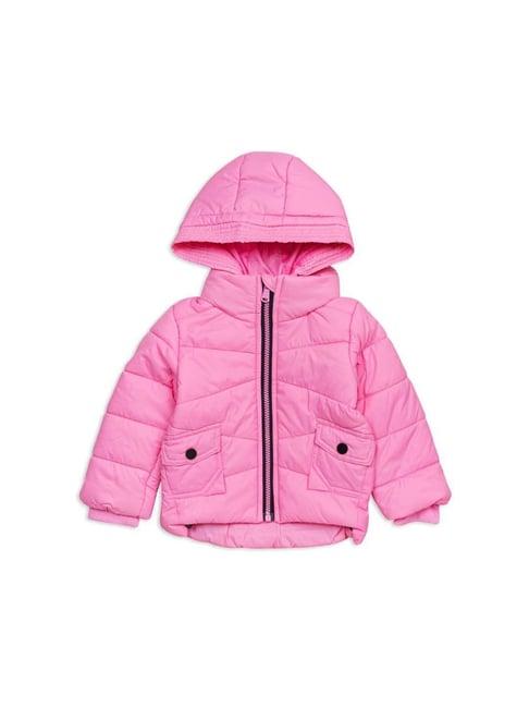 h by hamleys kids pink regular fit full sleeves jacket