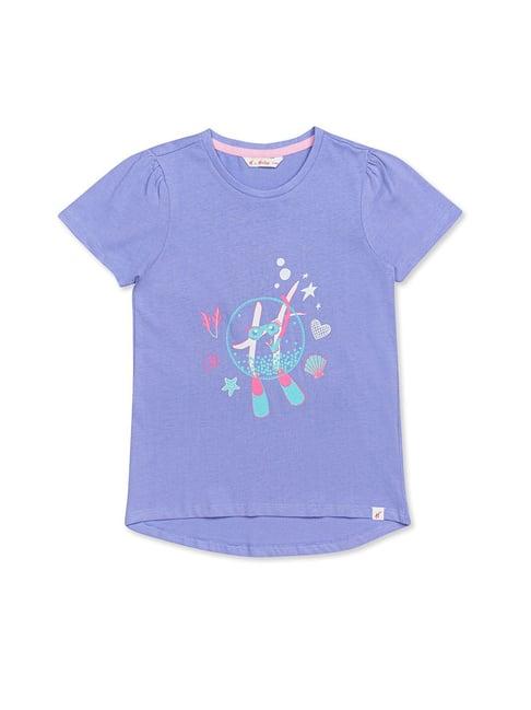 h by hamleys kids purple printed t-shirt