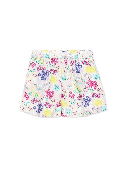 h by hamleys kids white floral print shorts