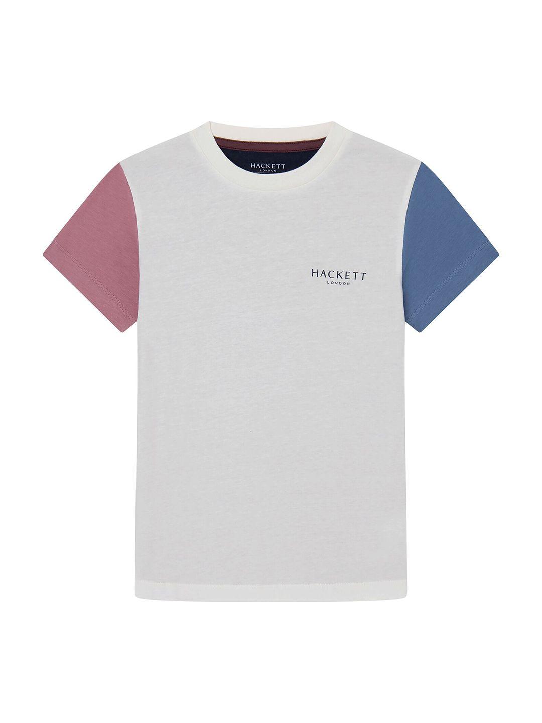 hackett london boys colourblocked pure cotton t-shirt