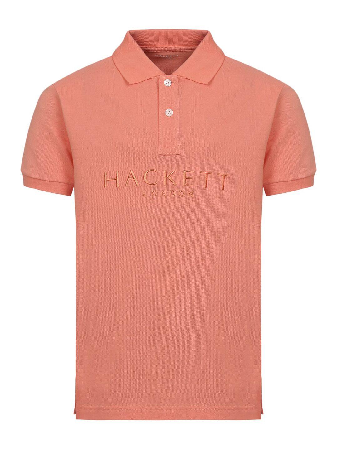 hackett london boys polo collar pure cotton t-shirt