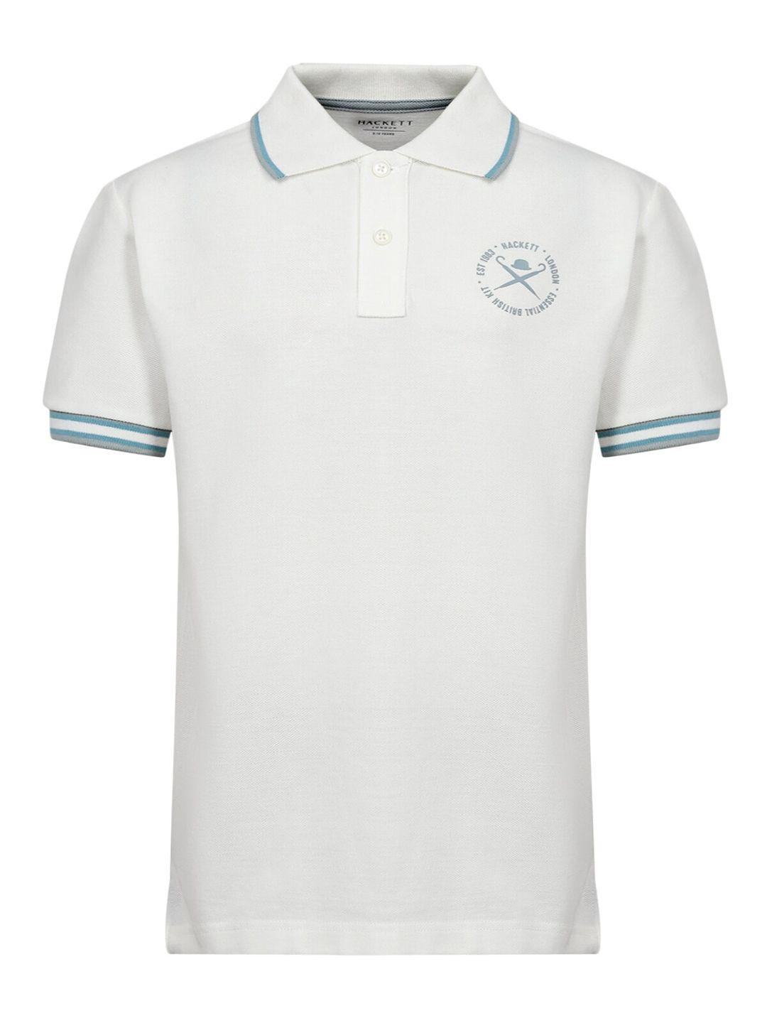 hackett london boys polo collar short sleeves pure cotton t-shirt