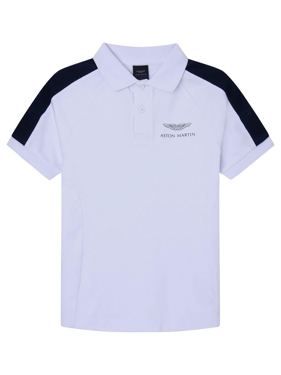 hackett london boys polo collar slim fit cotton t-shirt