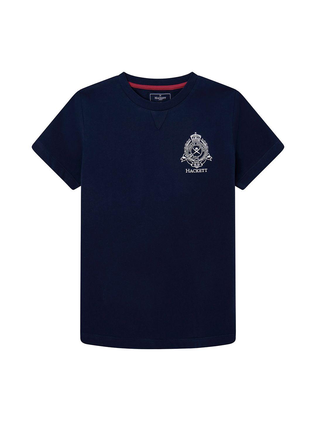 hackett london boys round neck pure cotton t-shirt