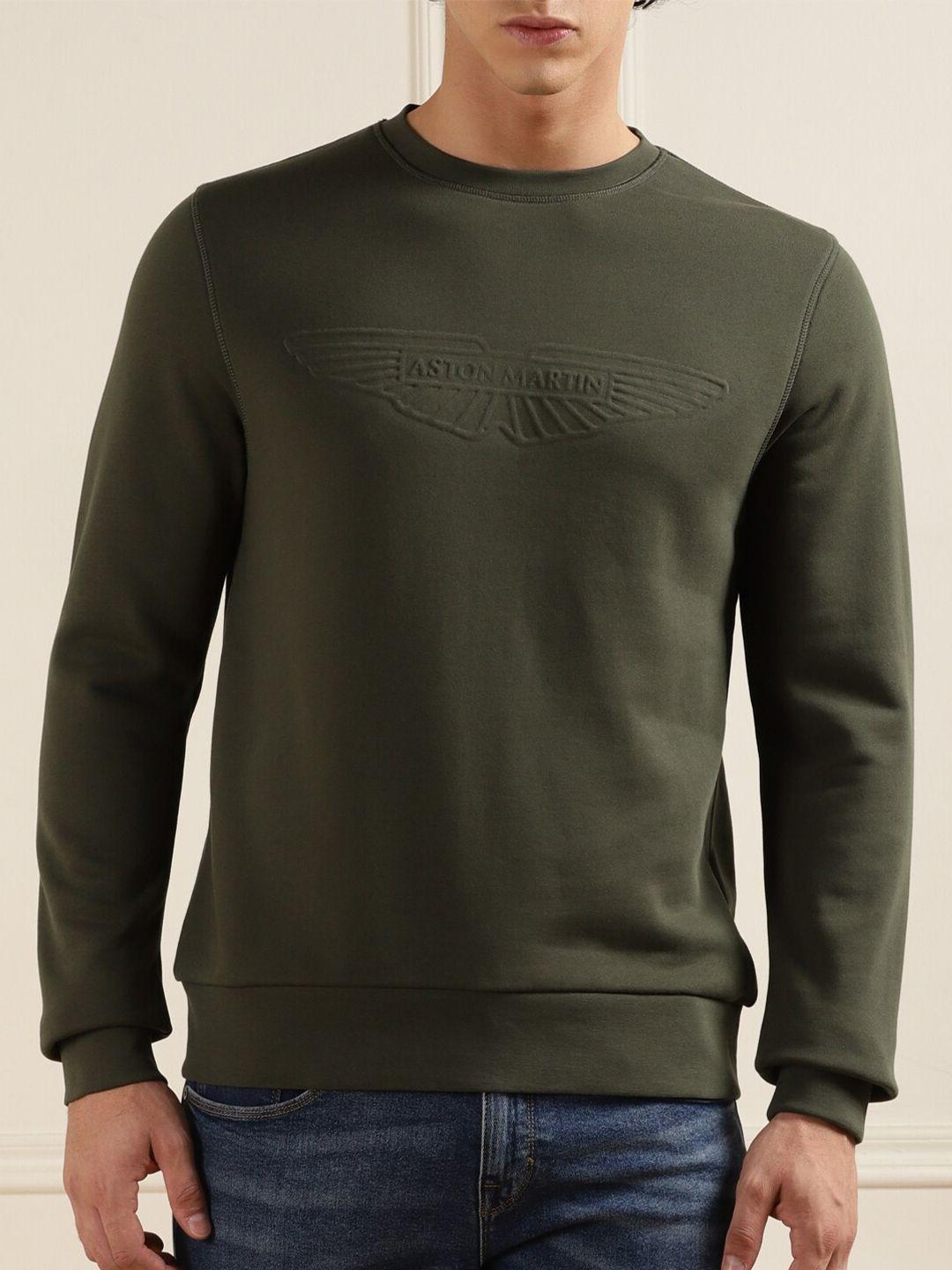 hackett london embossed logo pullover cotton sweatshirt