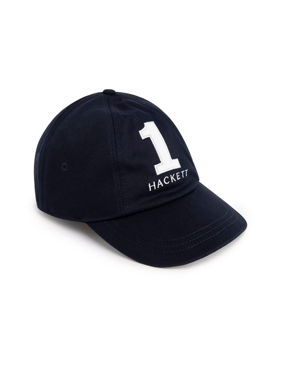 hackett london men applique detail pure cotton baseball cap