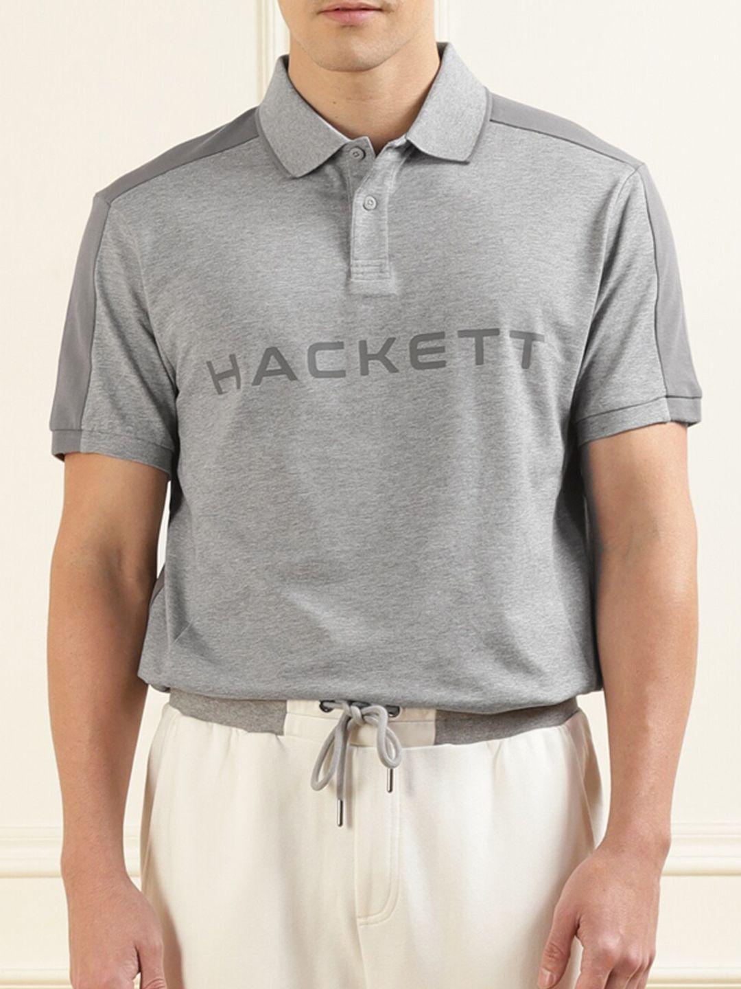 hackett london men cotton polo collar t-shirt