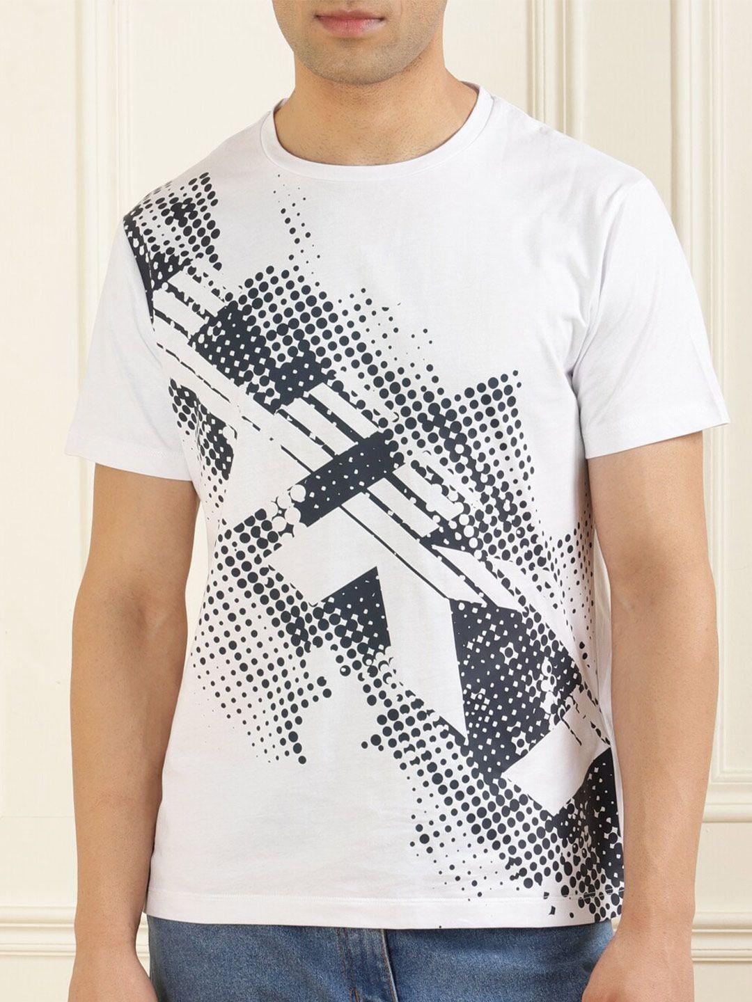 hackett london men printed pure cotton t-shirt