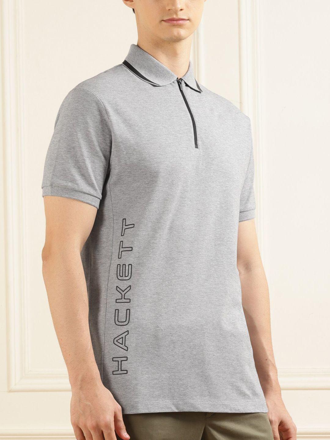 hackett london polo collar cotton t-shirt