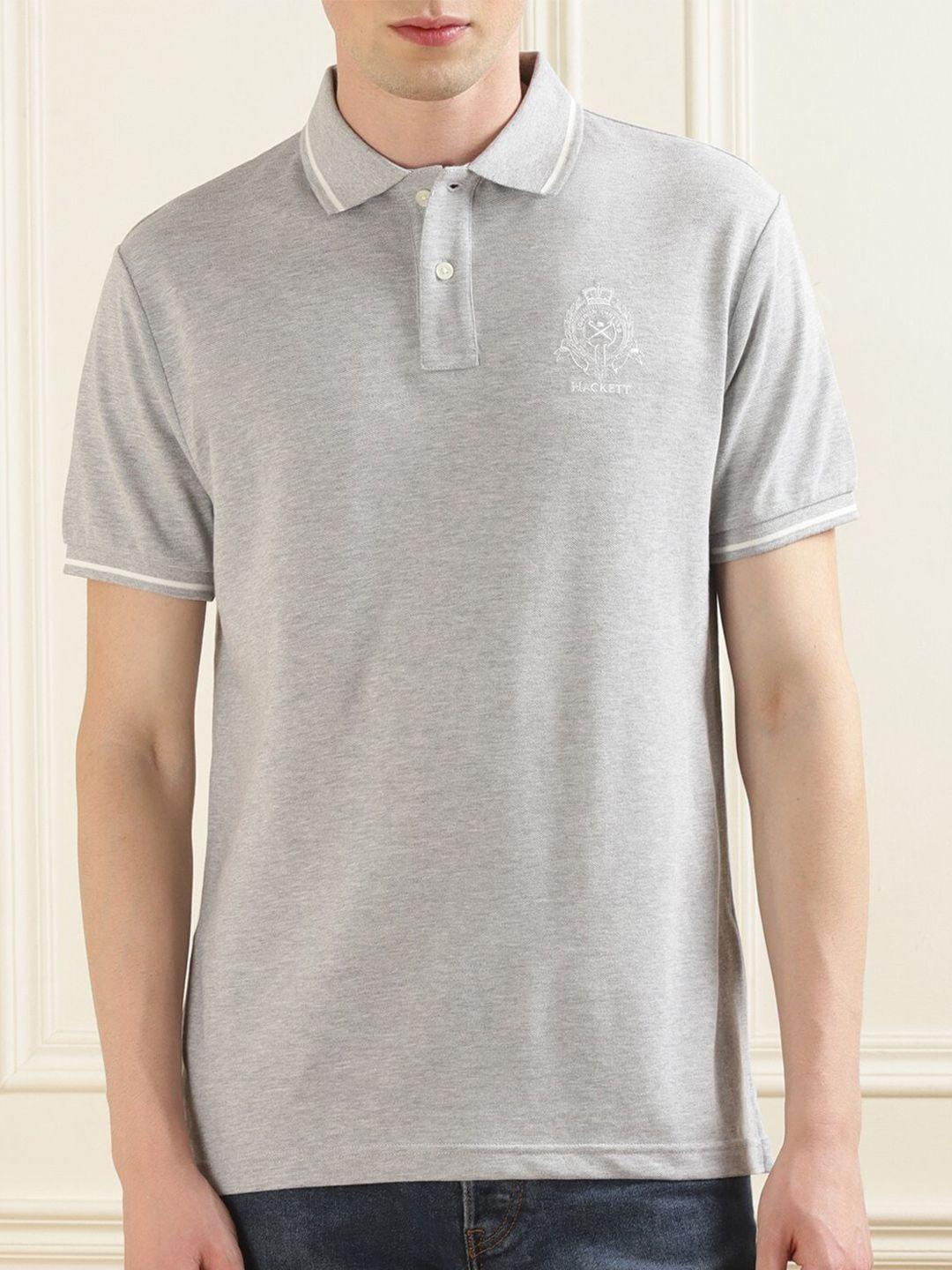 hackett london polo collar pure cotton casual t-shirt