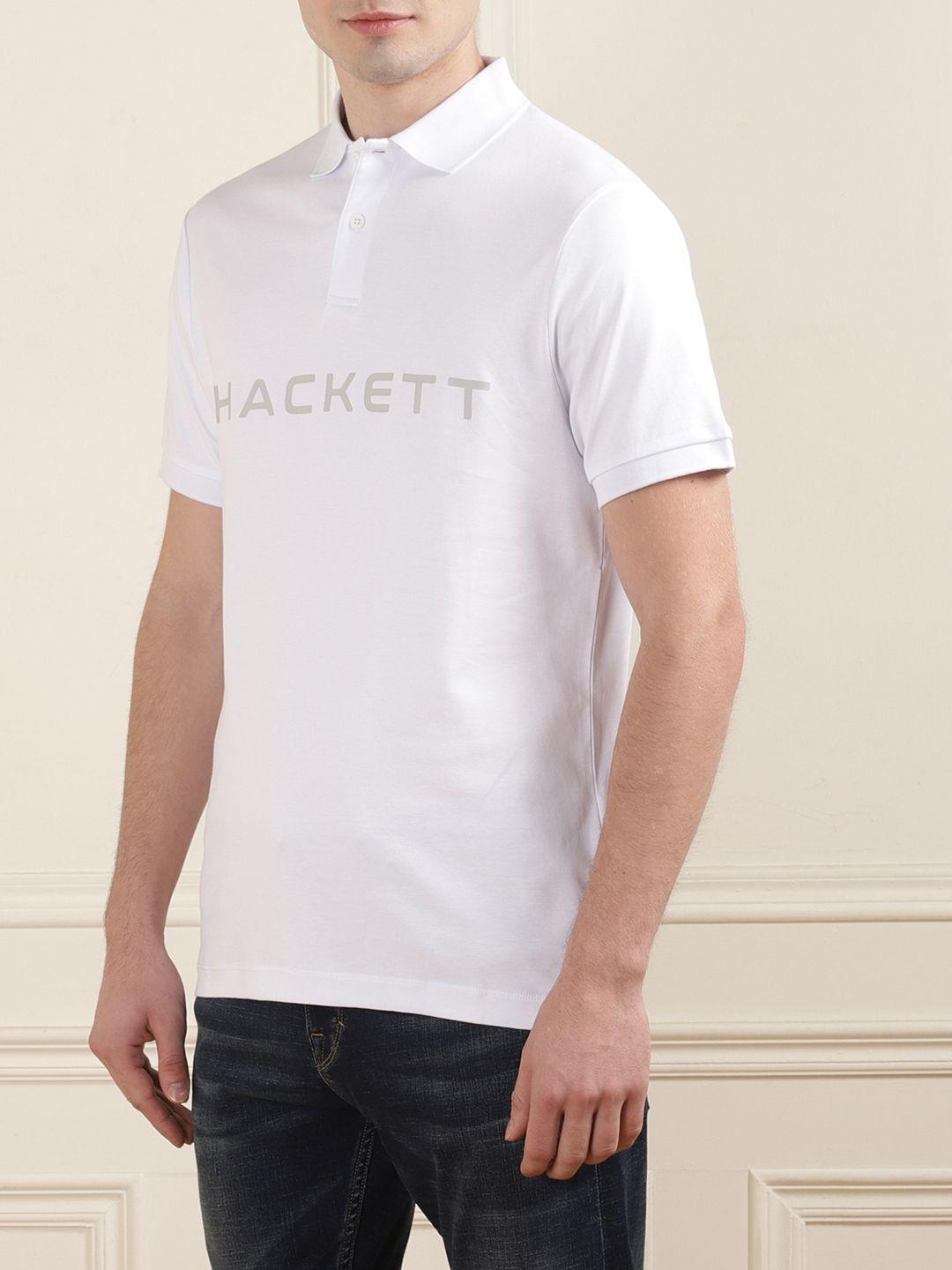 hackett london typography printed cotton t-shirt