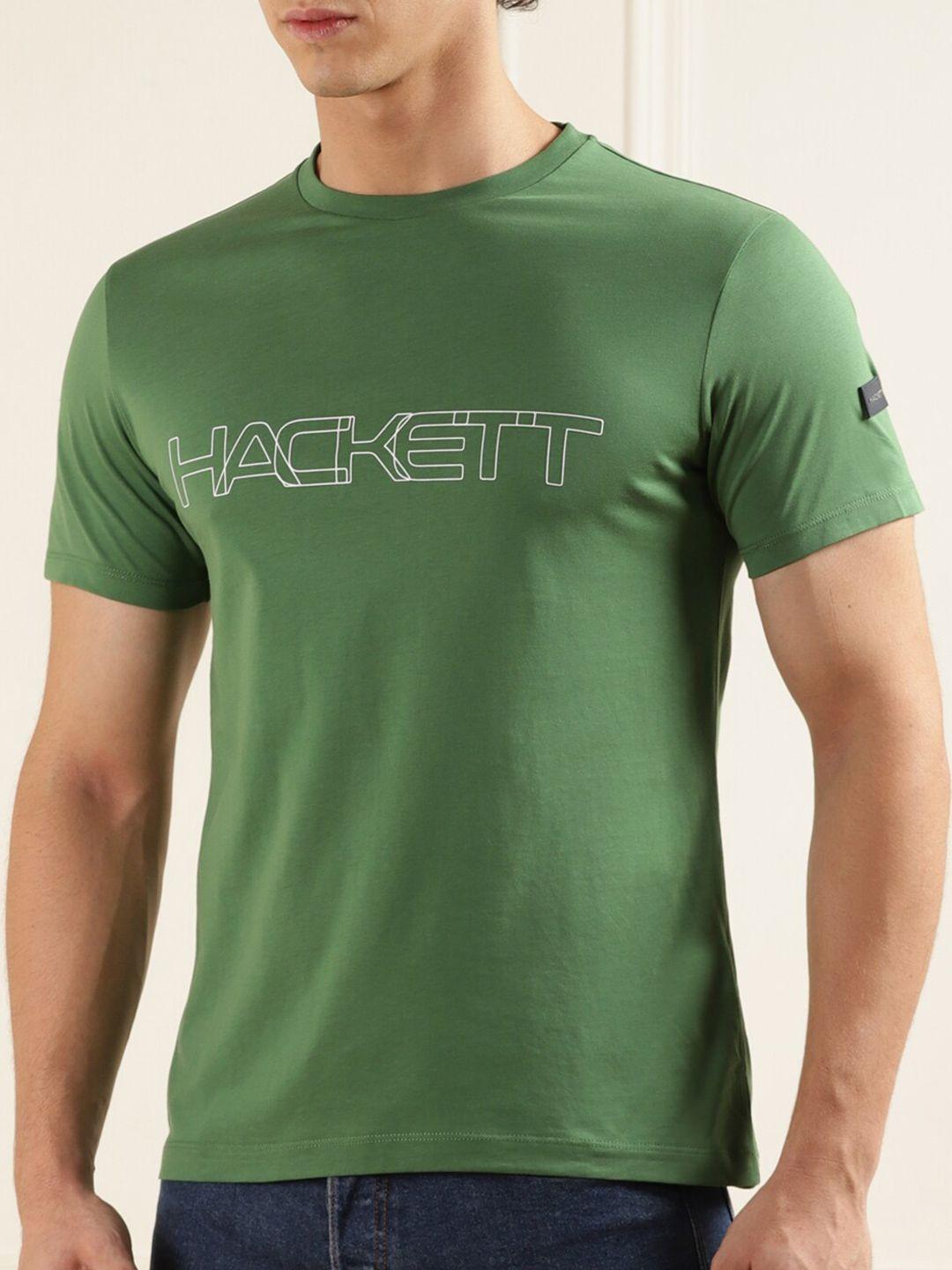 hackett london typography printed round neck t-shirt